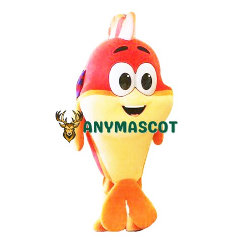 Super Cute Red Fish Mascot Costume