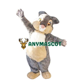 Grey & Brown Rabbit Mascot Costume