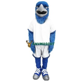 Sport Blue Hawk Mascot Costume