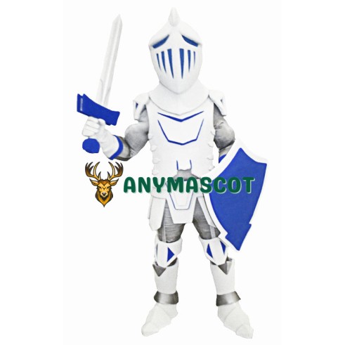 Blue & Grey University Knight Mascot Costume