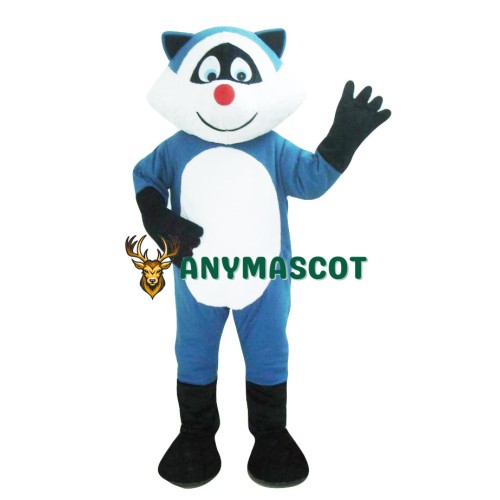 Blue Raccoon Mascot Costume