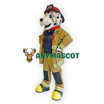 Professional Fire Dept Dog Mascot Costume