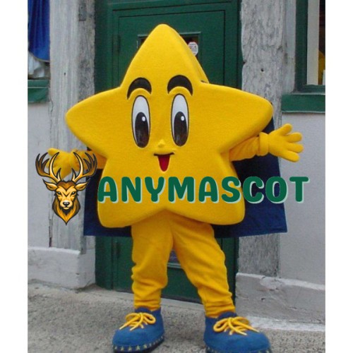 Happy Yellow Star Mascot Costume