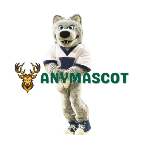 College Grey Wolf Mascot Costume