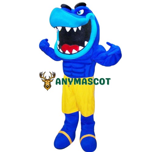 Power Muscular Shark Mascot Costume