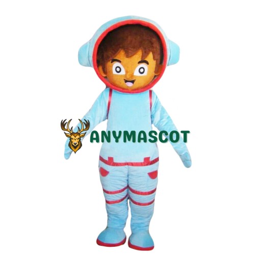 Blue Astronaut Mascot Costume
