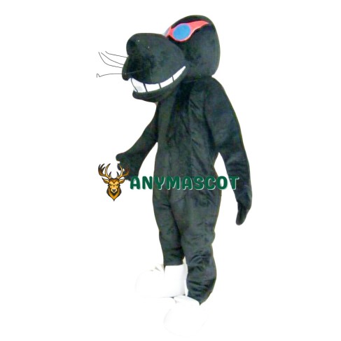 Black Lightweight Leopard Mascot Costume