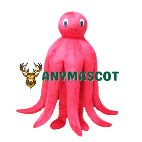 Lovely Red Octopus Mascot Costume