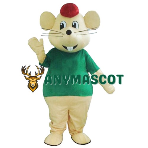 Happy Yellow Mouse Mascot Costume