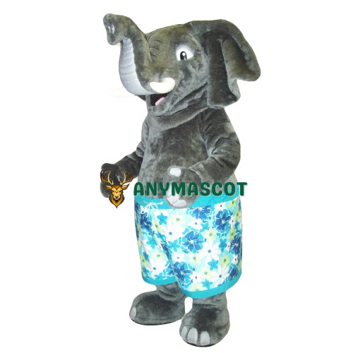 Cute Realistic Elephant Mascot Costume