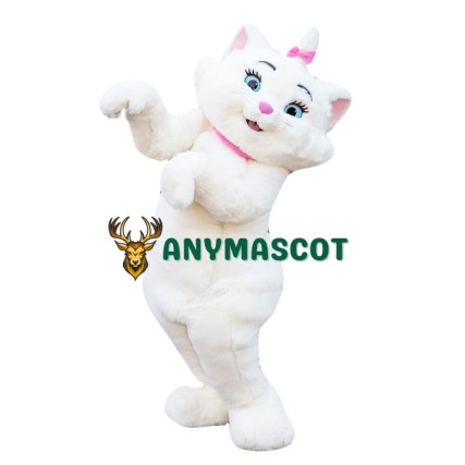 Superb White Cat Mascot Costume