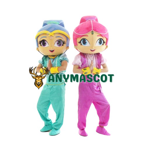 Twin Jasmine Shimmer Girls Mascot Costume