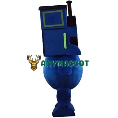 Blue Train Mascot Costume