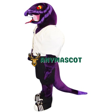 Purple Viper Mascot Costume