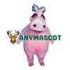 Superb Pink Hippo Mascot Costume