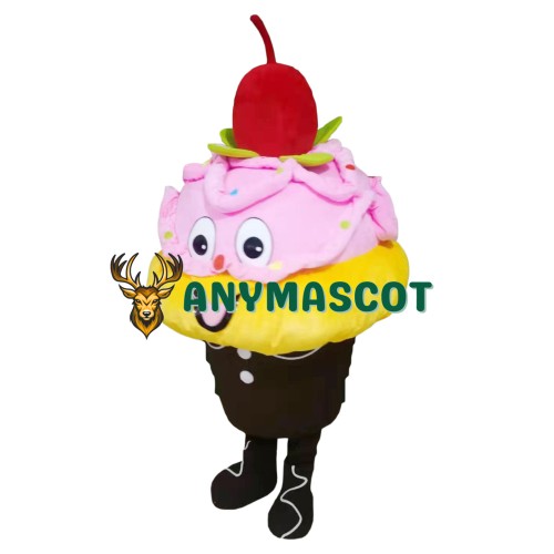 Pink Birthday Cake Mascot Costume