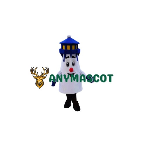 Superb Blue Lighthouse Mascot Costume