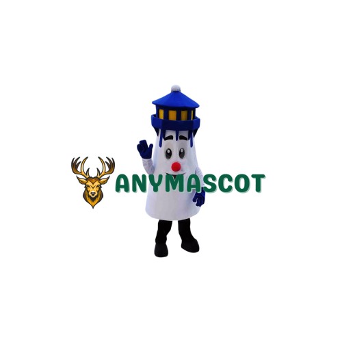 Superb Blue Lighthouse Mascot Costume