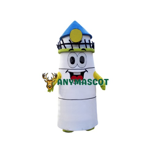 Superb White Lighthouse Mascot Costume