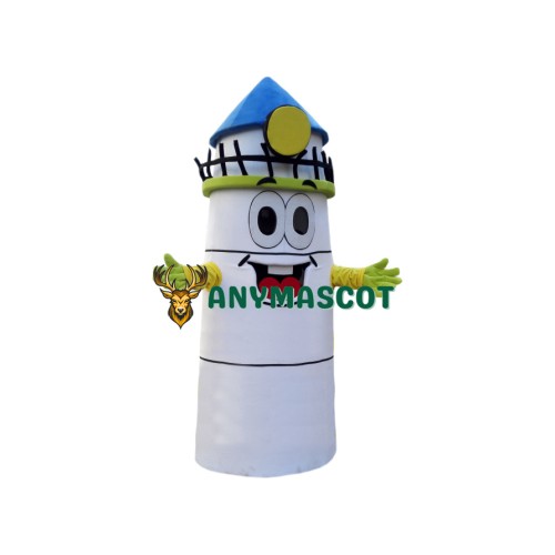 Superb White Lighthouse Mascot Costume