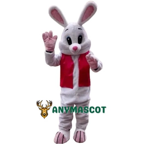 Affordable White Easter Bunny Mascot Costume