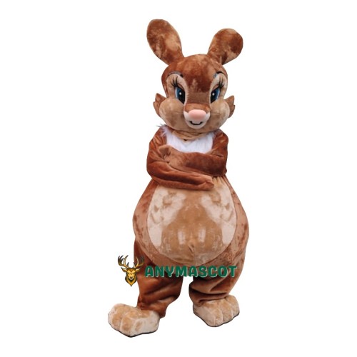Cute Brown Easter Bunny Mascot Costume