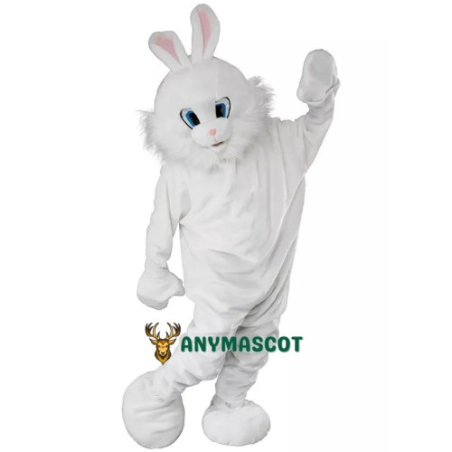 Cute White Easter Bunny Mascot Costume