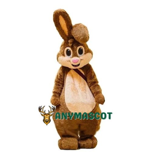 Lovely Brown Easter Bunny Mascot Costume