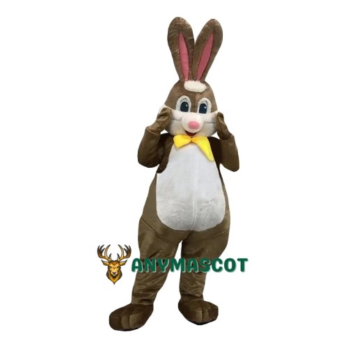 Cute Lightweight Brown Easter Bunny Mascot Costume