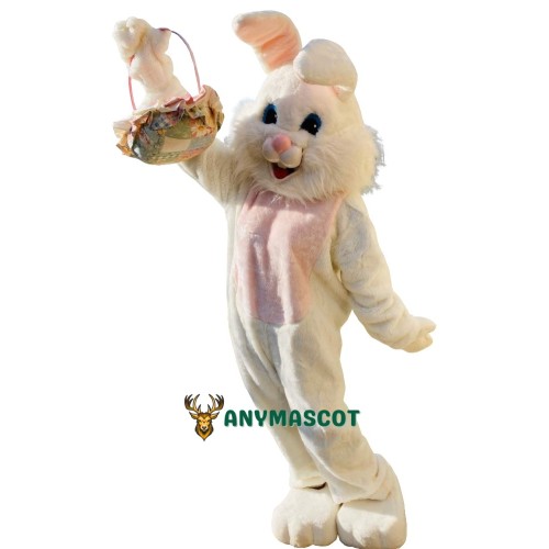 Cute Lightweight White Easter Bunny Rabbit Mascot Costume