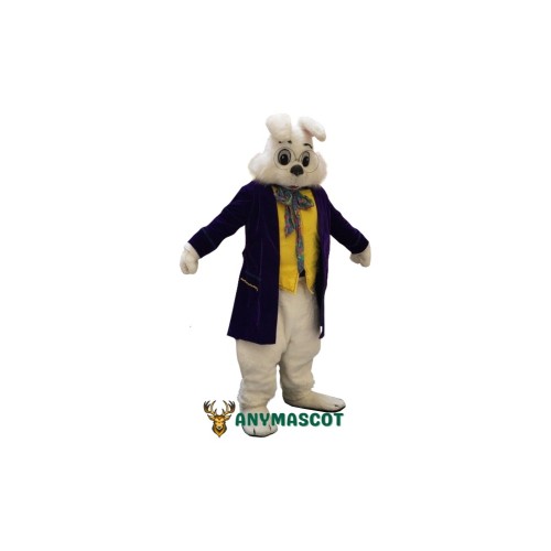 Cute Lightweight Purple Suit Easter Bunny Mascot Costume