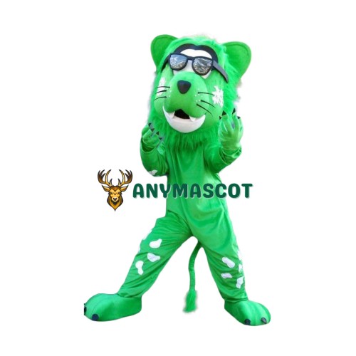 Green Lion Mascot Costume