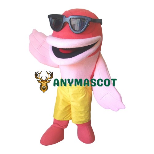 Superb Salmon Mascot Costume