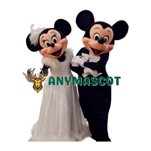 Superb Wedding Mickey & Minnie Mascot Costume
