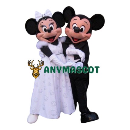 Wedding Mickey & Minnie Mascot Costume