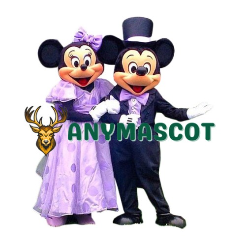 Lavender Theme Mickey & Minnie Mascot Costume