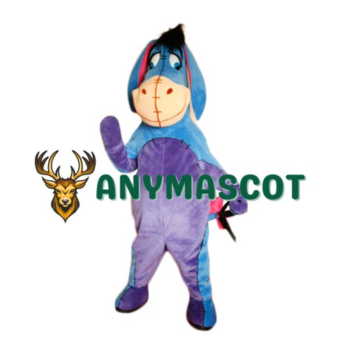 Superb Blue Donkey Mascot Costume