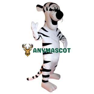 Cartoon White Tiger Mascot Costume