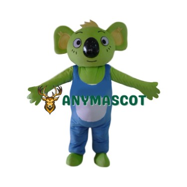 Cartoon Green Koala Mascot Costume