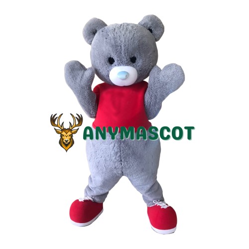 Lovely Grey Bear Mascot Costume