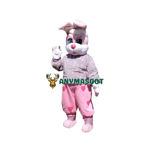 Affordable Cute Pink Rabbit Mascot Costume