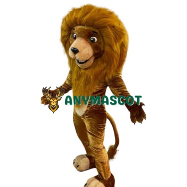 Realistic Friendly Lion Mascot Costume