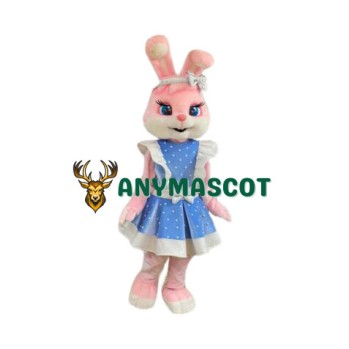Lovely Pink Rabbit Mascot Costume