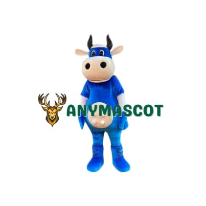 Superb Blue Cow Mascot Costume
