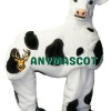 Two Person White Cow Mascot Costume
