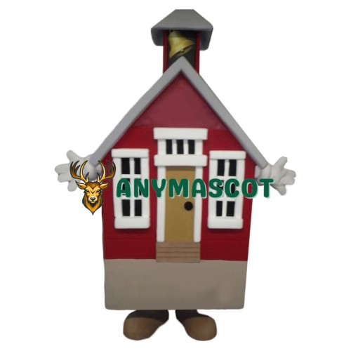 Superb Lightweight Red House Mascot Costume