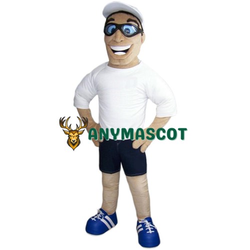 Healthy Running Man Mascot Costume