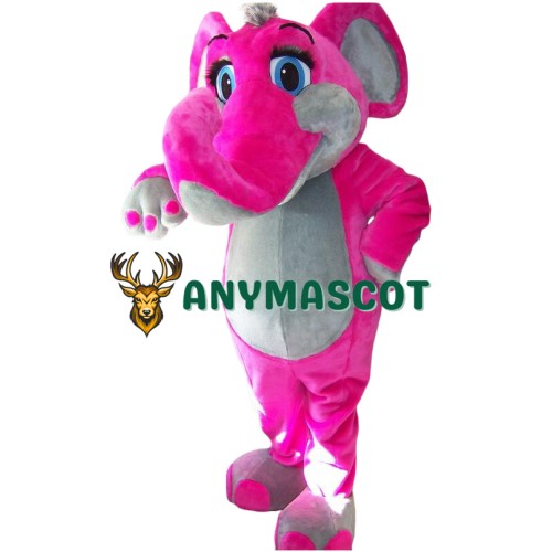 Friendly Lightweight Pink Elephant Mascot Costume