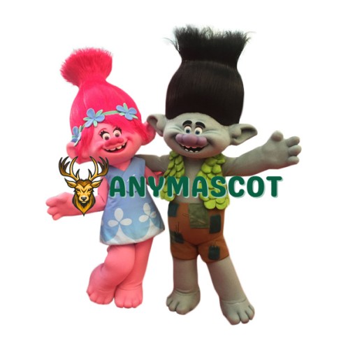 Superb Poppy & Branch Troll Mascot Costume