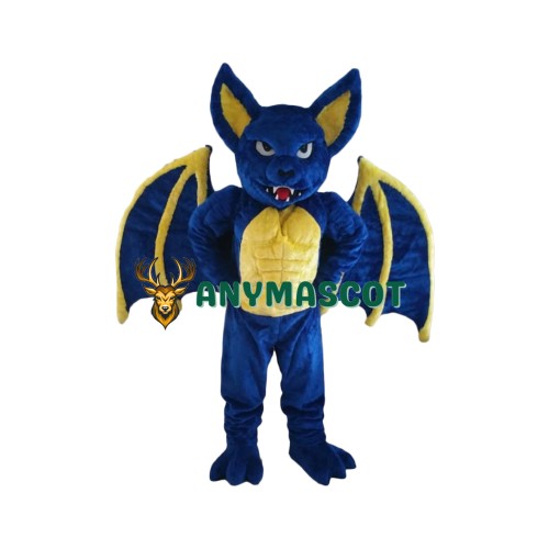 Fierce Blue Bat Mascot Costume